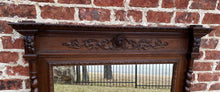 Load image into Gallery viewer, Antique French Mirror Pier Mantel Carved Oak Barley Twist LARGE