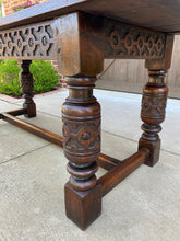 Load image into Gallery viewer, Antique English Farm Table Dining Library Table Desk Farmhouse Oak 77" 19th C