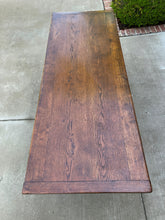 Load image into Gallery viewer, Antique English Farm Table Dining Library Table Desk Farmhouse Oak 77" 19th C