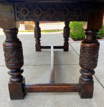 Load image into Gallery viewer, Antique English Farm Table Dining Library Table Desk Farmhouse Oak 77" 19th C