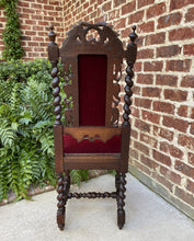 Load image into Gallery viewer, Antique French Chairs Barley Twist Hunt Set of 6 Red Upholstery Black Forest Oak