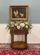 Load image into Gallery viewer, Antique French Oak Barley Twist Standing Planter Jardinière Liner c. 1930s