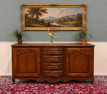 Load image into Gallery viewer, Antique French Louis XV Bow Front Buffet Sideboard Server Carved Oak c. 1930s