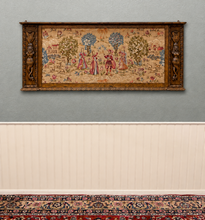 Load image into Gallery viewer, Antique LARGE French Carved Oak Framed Wall Aubusson Style Tapestry/Textile 8ft