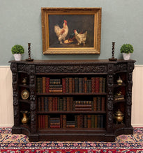 Load image into Gallery viewer, Antique French Renaissance Revival Style Carved Bookcase Bookshelf Oak c.1890s