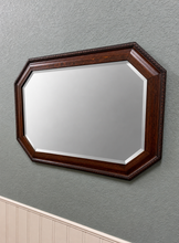 Load image into Gallery viewer, Antique English Jacobean Mirror Framed Beveled Octagonal Oak c.1930s