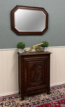 Load image into Gallery viewer, Antique English Jacobean Mirror Framed Beveled Octagonal Oak c.1930s
