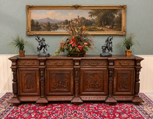 Load image into Gallery viewer, Antique French Breton LARGE Carved Sideboard Server Entry Buffet Oak c.1900-20s