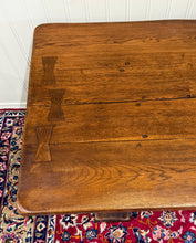 Load image into Gallery viewer, Antique French Country Farm Dining Table Farmhouse LARGE Trestle Base Oak 19th c