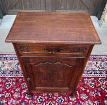 Load image into Gallery viewer, Antique French Louis XV Style Cabinet Cupboard w Drawer Carved Oak Tall 1920s