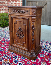 Load image into Gallery viewer, Antique French Cabinet Cupboard Carved Oak Renaissance Revival Canted Corners