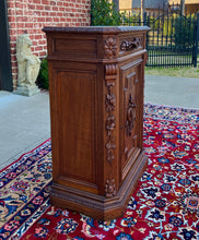 Load image into Gallery viewer, Antique French Cabinet Cupboard Carved Oak Renaissance Revival Canted Corners