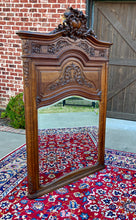 Load image into Gallery viewer, Antique French Trumeau Mirror Mantel Pier Mirror Rectangular Oak LARGE 19th C