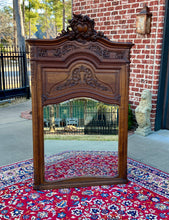 Load image into Gallery viewer, Antique French Trumeau Mirror Mantel Pier Mirror Rectangular Oak LARGE 19th C