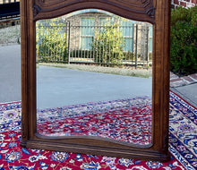 Load image into Gallery viewer, Antique French Trumeau Mirror Mantel Pier Mirror Rectangular Oak LARGE 19th C