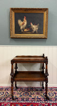 Load image into Gallery viewer, Antique English Trolley Tea Cart Pastry Cocktail Bar Cart Tray Tudor Oak 1930s