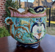 Load image into Gallery viewer, Antique French Majolica Onnaing Cache Pot Planter Bowl Jardiniere Vase Floral