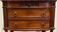 Load image into Gallery viewer, Antique French Louis XVI Style Marble Top Chest Side End Table Walnut c.1920s-30