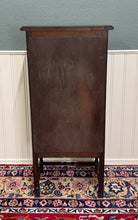 Load image into Gallery viewer, Antique English Arts &amp; Crafts Oak Leaded Stained Glass Bookcase Cabinet c.1930s