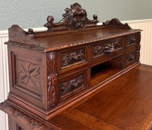 Load image into Gallery viewer, Antique French Petite Barley Twist Desk Carved Oak Renaissance Revival c.1890