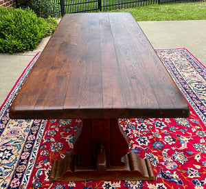 Antique French Country Farm Table Dining Table Farmhouse Desk Oak C. 1900