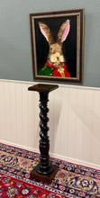 Load image into Gallery viewer, Antique French Louis XIII Barley Twist Pedestal Plant Stand Oak 42" T