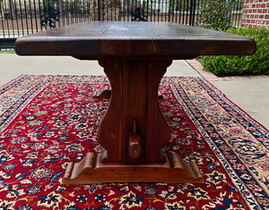 Antique French Country Farm Table Dining Table Farmhouse Desk Oak C. 1900