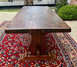 Antique French Country Farm Table Dining Table Farmhouse Desk Oak C. 1900