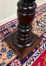 Load image into Gallery viewer, Antique French Louis XIII Barley Twist Pedestal Plant Stand Oak 42" T