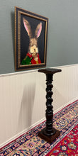 Load image into Gallery viewer, Antique French Louis XIII Barley Twist Pedestal Plant Stand Oak 42" T