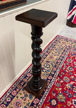 Load image into Gallery viewer, Antique French Louis XIII Barley Twist Pedestal Plant Stand Oak 42" T