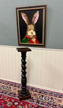 Load image into Gallery viewer, Antique French Louis XIII Barley Twist Pedestal Plant Stand Oak 42" T