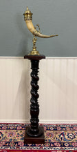 Load image into Gallery viewer, Antique French Louis XIII Barley Twist Pedestal Plant Stand Oak 42" T