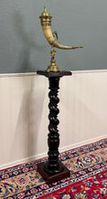 Load image into Gallery viewer, Antique French Louis XIII Barley Twist Pedestal Plant Stand Oak 42" T