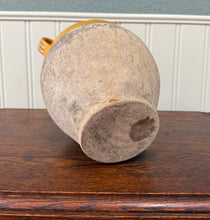 Load image into Gallery viewer, Antique French Country Confit Pot Pottery Jug Glazed Ochre Yellow Large #2