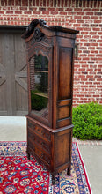 Load image into Gallery viewer, Antique French Vitrine Over Chest of Drawers Bonnetiere Bookcase Oak Carved 19C