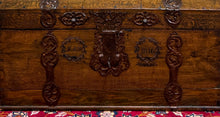 Load image into Gallery viewer, Antique Danish Dome Top Trunk Chest Blanket Box Storage Coffer Oak Mid 19th C