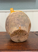 Load image into Gallery viewer, Antique French Country Confit Pot Pottery Jug Glazed Ochre Yellow Large