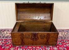 Load image into Gallery viewer, Antique Danish Dome Top Trunk Chest Blanket Box Storage Coffer Oak Mid 19th C