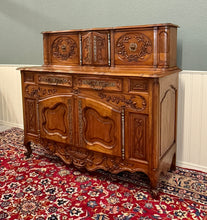 Load image into Gallery viewer, Antique French Buffet Sideboard Server Cupboard Panetiere Highly Carved Oak