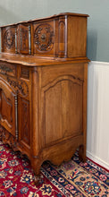 Load image into Gallery viewer, Antique French Buffet Sideboard Server Cupboard Panetiere Highly Carved Oak