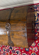 Load image into Gallery viewer, Antique Danish Dome Top Trunk Chest Blanket Box Storage Coffer Oak Mid 19th C