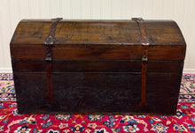 Load image into Gallery viewer, Antique Danish Dome Top Trunk Chest Blanket Box Storage Coffer Oak Mid 19th C