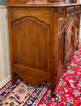 Load image into Gallery viewer, Antique French Buffet Sideboard Server Cupboard Panetiere Highly Carved Oak