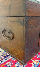 Load image into Gallery viewer, Antique Danish Dome Top Trunk Chest Blanket Box Storage Coffer Oak Mid 19th C
