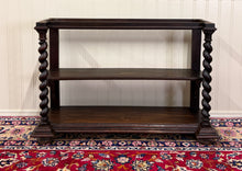 Load image into Gallery viewer, Antique French Louis XIII Style Bookcase Display Cabinet Barley Twist Oak c.1880