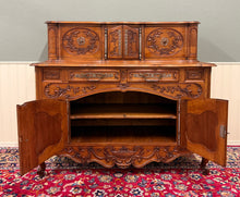 Load image into Gallery viewer, Antique French Buffet Sideboard Server Cupboard Panetiere Highly Carved Oak