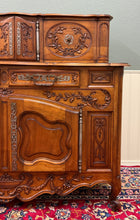Load image into Gallery viewer, Antique French Buffet Sideboard Server Cupboard Panetiere Highly Carved Oak