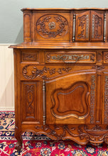 Load image into Gallery viewer, Antique French Buffet Sideboard Server Cupboard Panetiere Highly Carved Oak