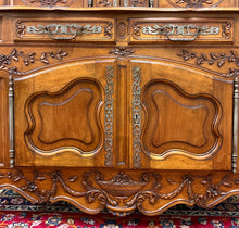 Load image into Gallery viewer, Antique French Buffet Sideboard Server Cupboard Panetiere Highly Carved Oak